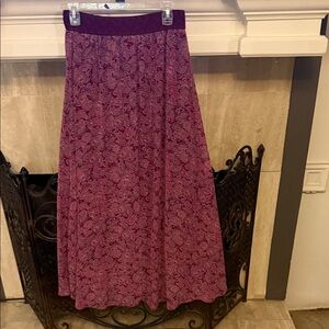 Lularoe Elegant Purple Floral Skirt size small
